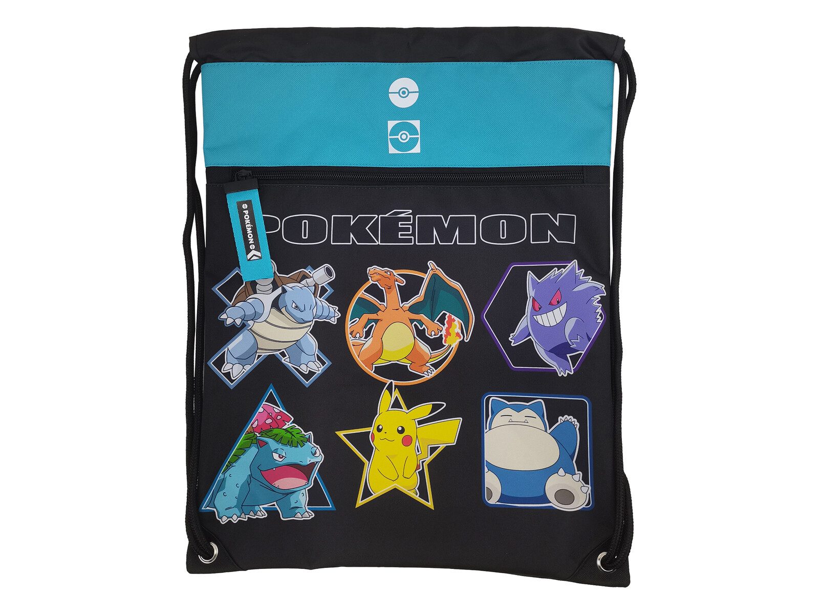 POKÉMON Turnbeutel 43 × 34 × 1 cm Sportbeutel Kinder mit Kordelzug für Schule (1-tlg) – Bild 3 von 5