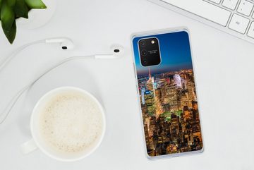MuchoWow Handyhülle New York - Farben - Nacht, Phone Case, Handyhülle Samsung Galaxy S10 Lite, Silikon, Schutzhülle