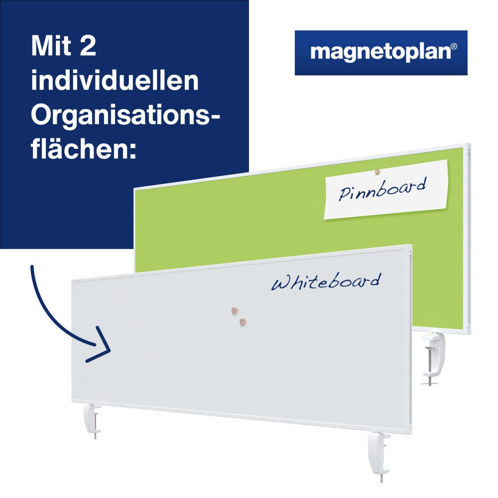 magnetoplan® Trennwandplatten Tischtrennwand VarioPin - 160x50cm - und Filz-Oberfläche, (1-St)