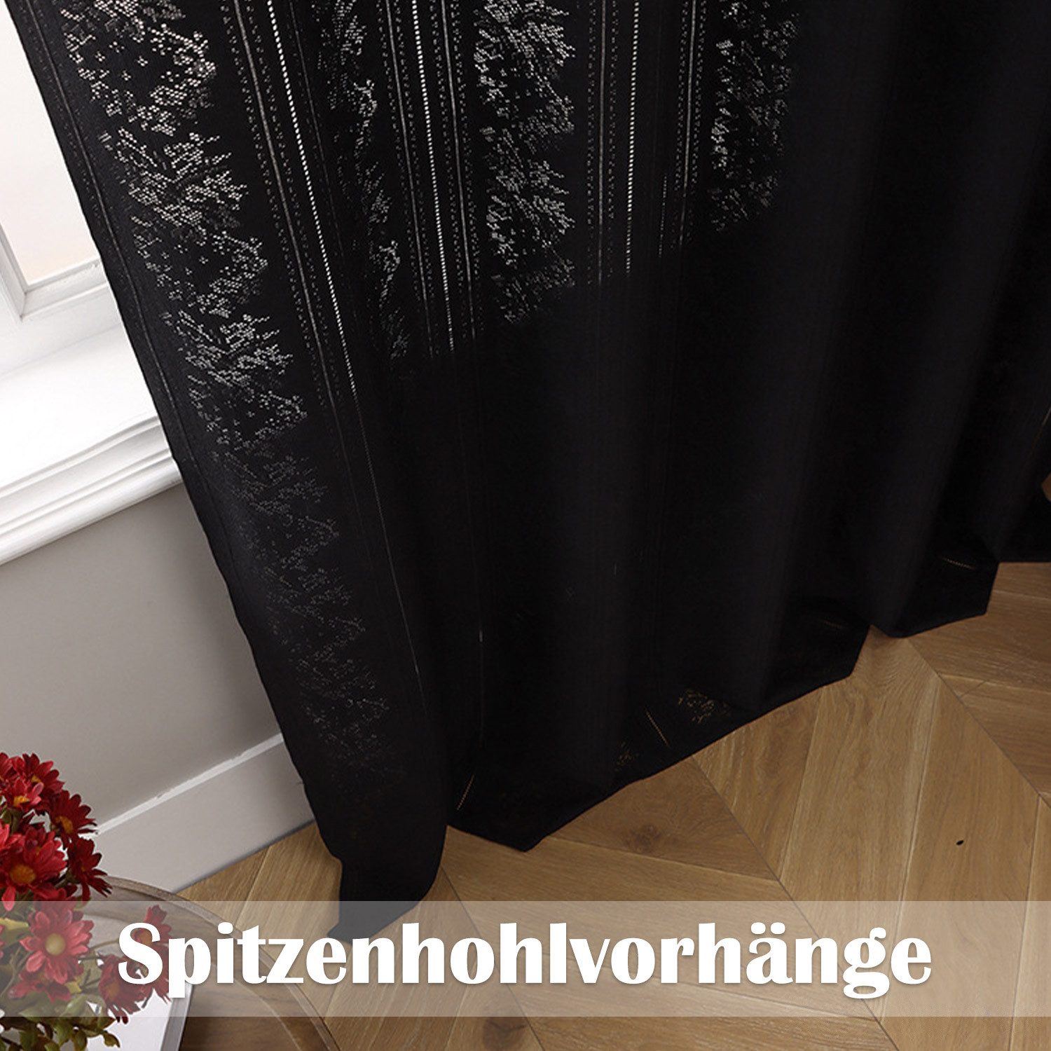 Refttenw Gardine Spitze Vorhang Vintage Jacquard günstig online kaufen