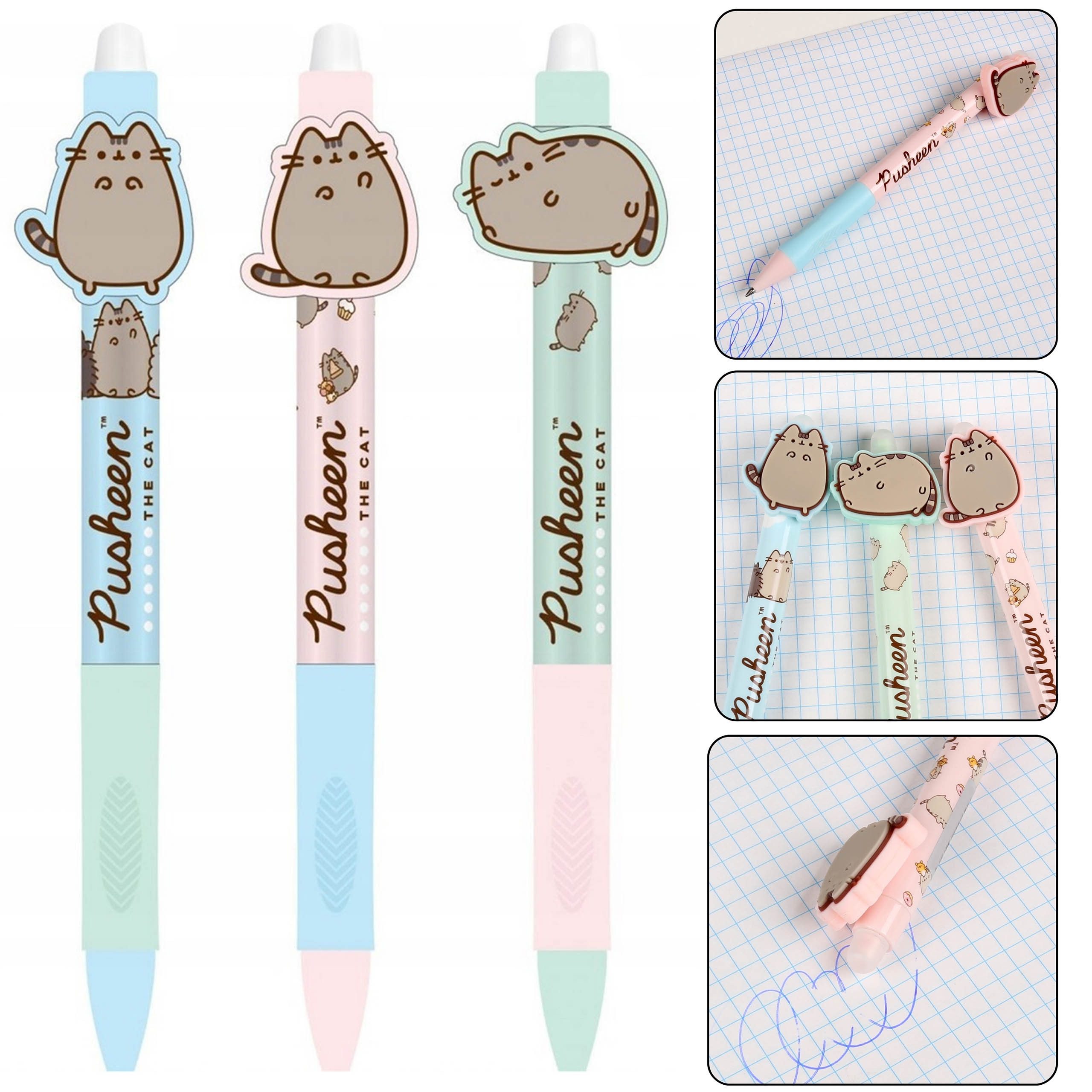 Gelschreiber Pusheen Gelschreiber mit Radiergummi, radierarbar, blau, 0,5 mm