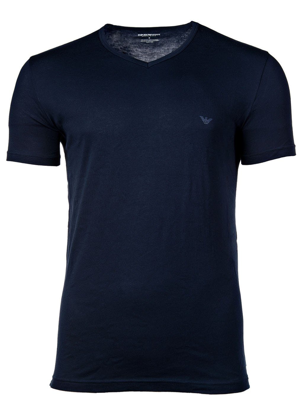 Pack T-Shirt 2er Blau/Grau Armani Herren V-Neck, - V-Ausschnitt T-Shirt Emporio