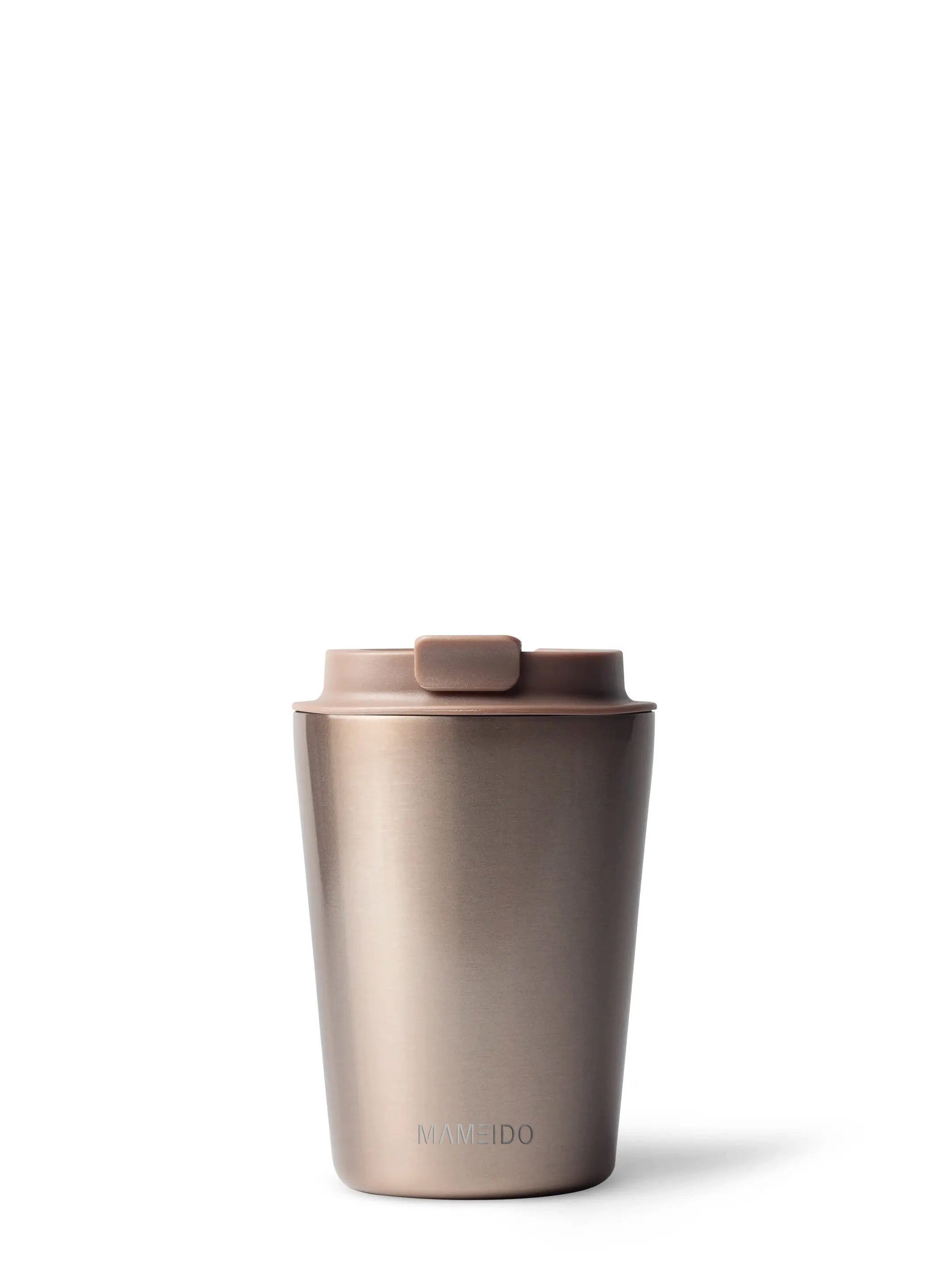 MAMEIDO Thermobecher, Edelstahl, Kunststoff, Silikon, doppelwandig isoliert, auslaufsicher in 350ml, 470ml, 700ml & 1200ml