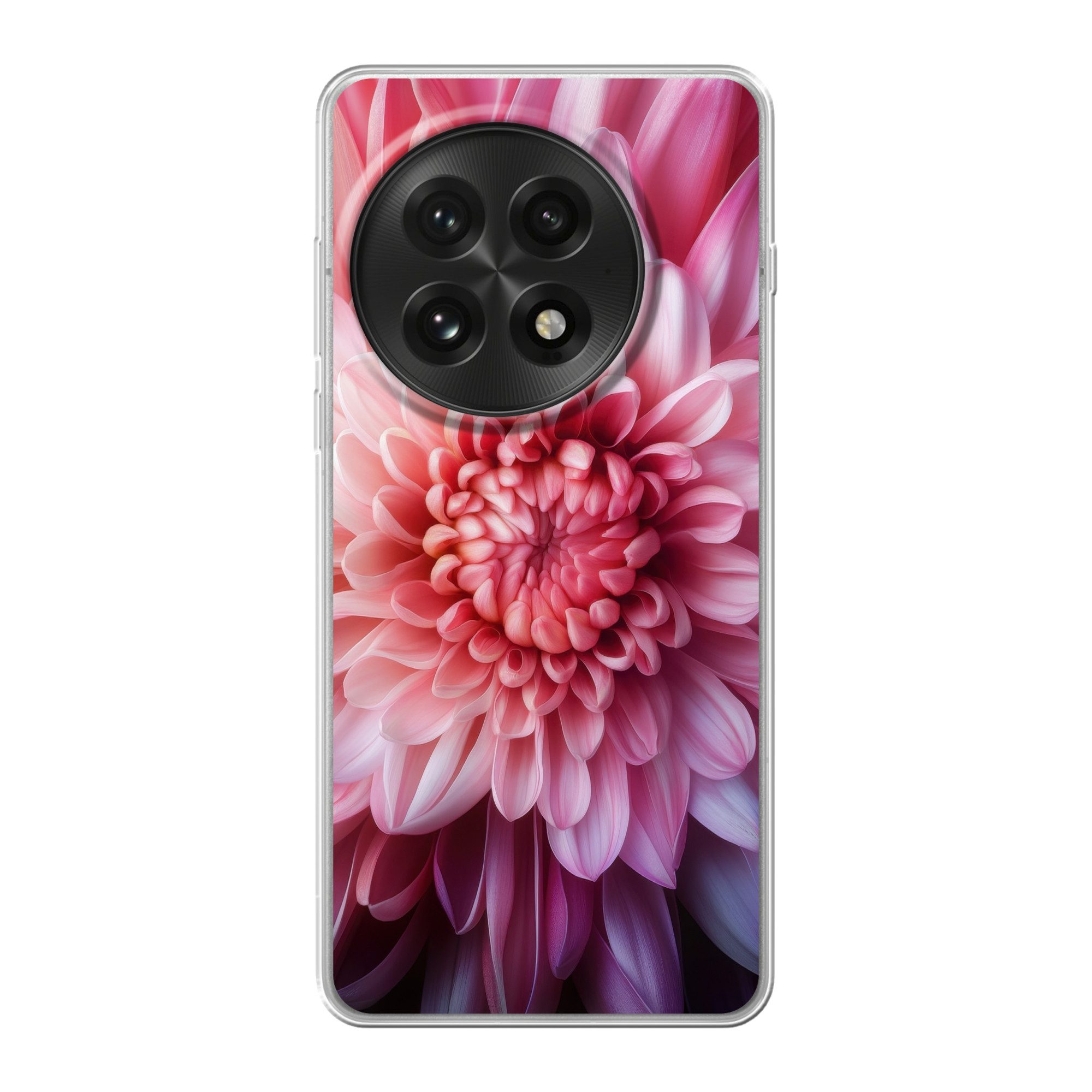 MuchoWow Handyhülle für OnePlus 13 Dahlie - Blume - Nahaufnahme - Rosa, Phone Case, Silikon, Schutzhülle Dünn