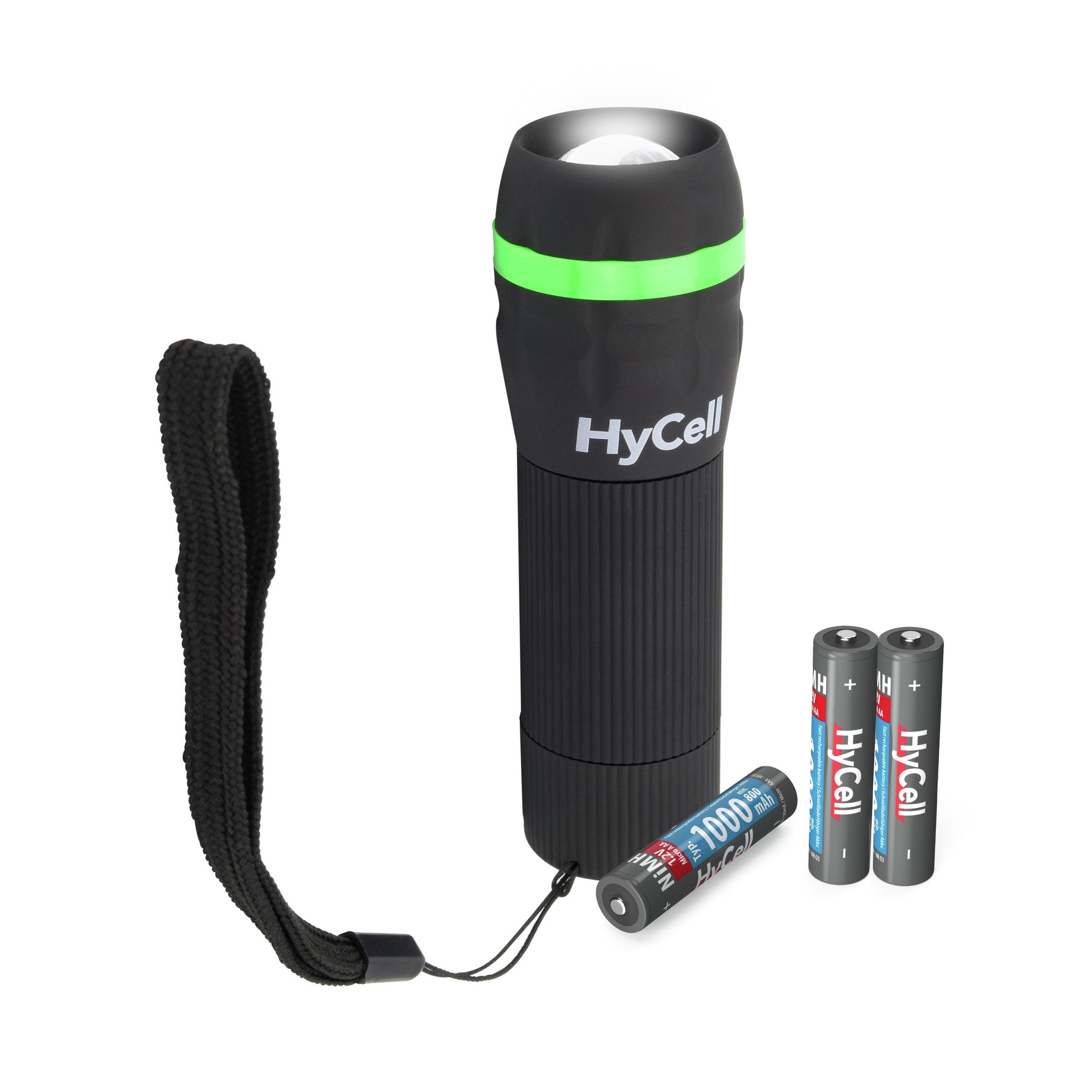 HyCell LED Taschenlampe Mini LED Taschenlampe zoombar & fokussierbar inkl. AAA Batterien