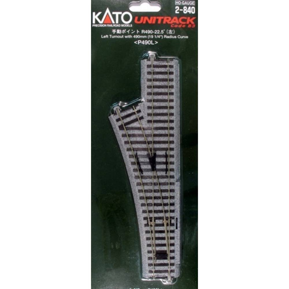 Modelleisenbahn-Set H0 Weiche manuell, links 246 mm mit R490-22.5°