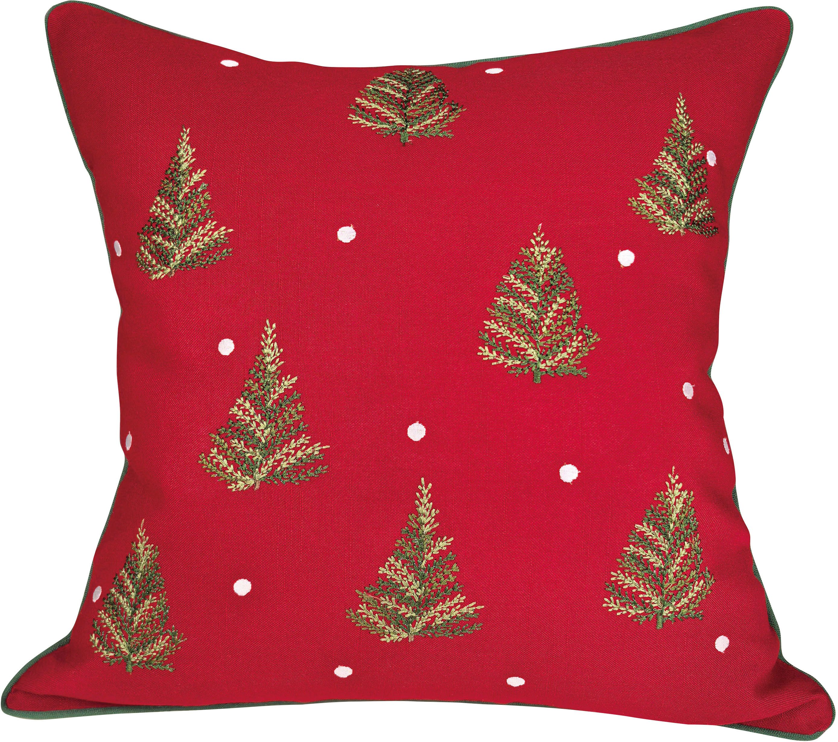 my home Декоративные подушки Josselin, Weihnachtlich, bestickt, mit Paspel, Hingucker