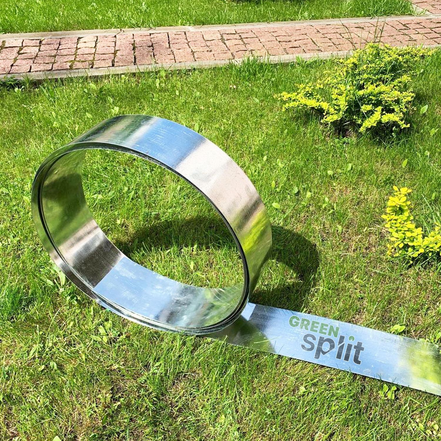 Boni-Shop Rasenkante Rasenkantenband Metall Alu/Zink 25cm x 10Meter, Rasenkanten, Beeteinfassung, Beetumrandung, Beetbegrenzungen