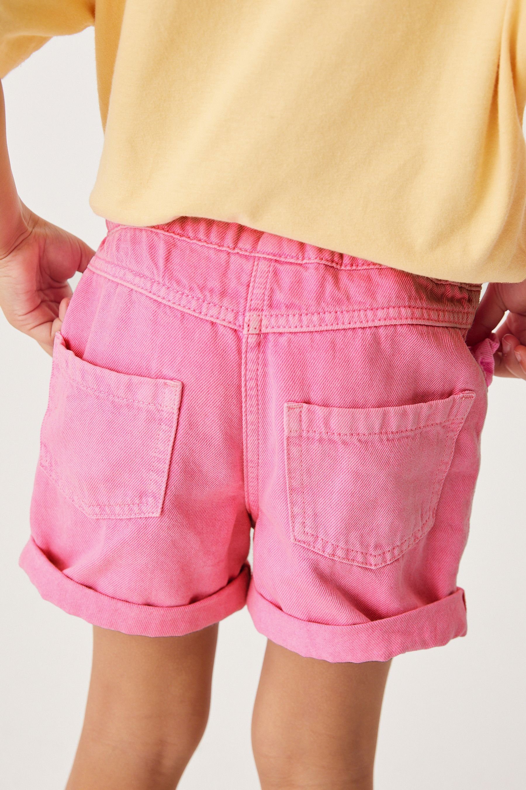 Jeansshorts Next Rüschentasche Pink Jeansshorts (1-tlg) mit