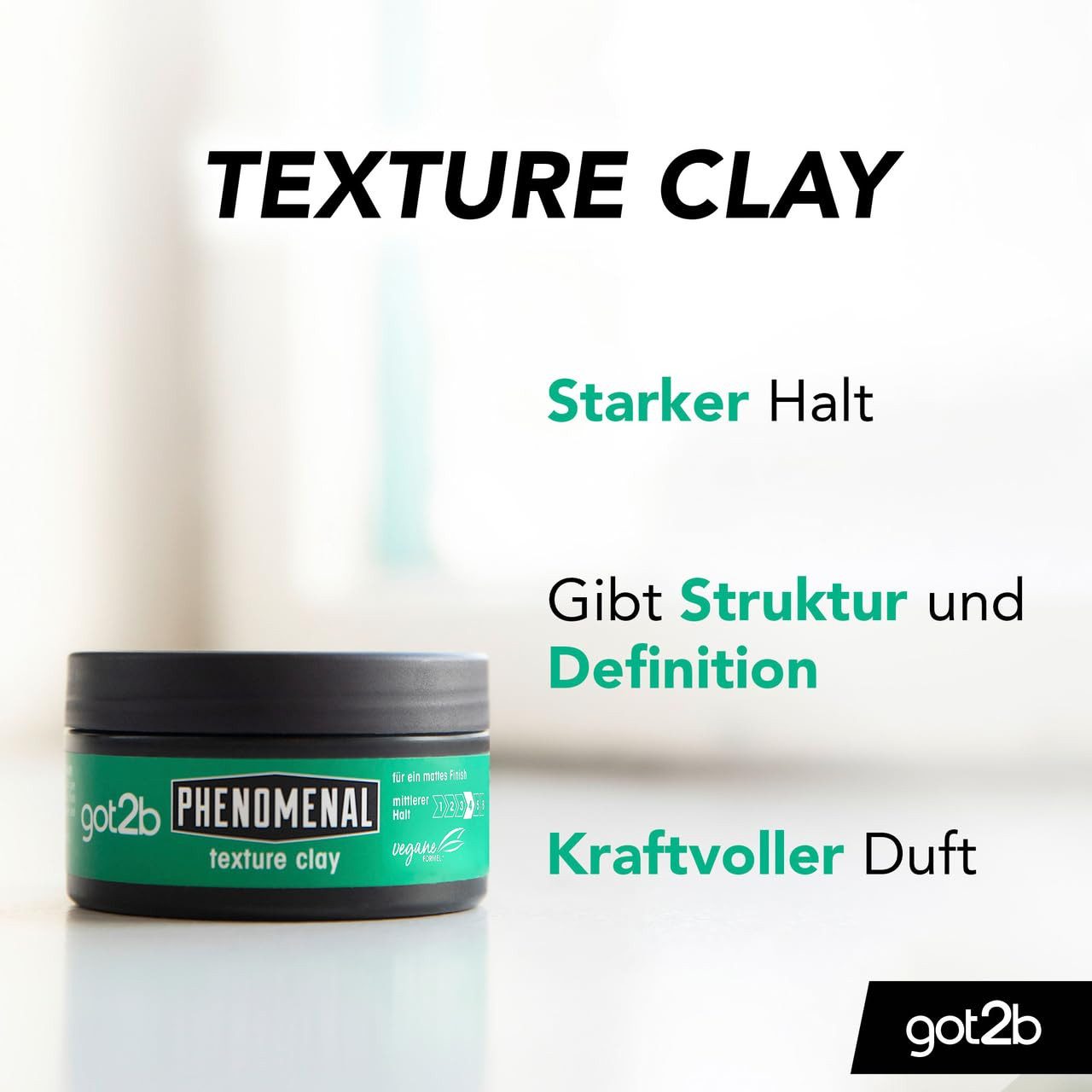 got2b Haarpomade Phenomenal Texture Clay 100 ml, 1-tlg., Haarwachs, für matten Style