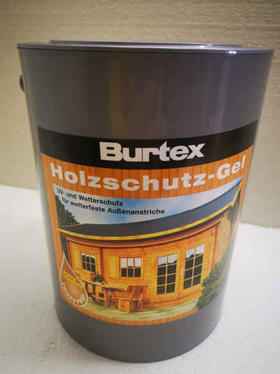 Burtex Holzschutzlasur Burtex Holzgel thixotrop UV-beständig Außen Holzlasur 5 Liter
