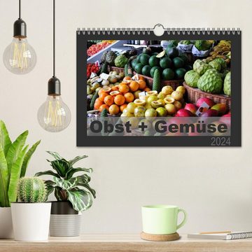 CALVENDO Wandkalender Obst + Gemüse (Wandkalender 2024 DIN A4 quer), CALVENDO Monatskalender