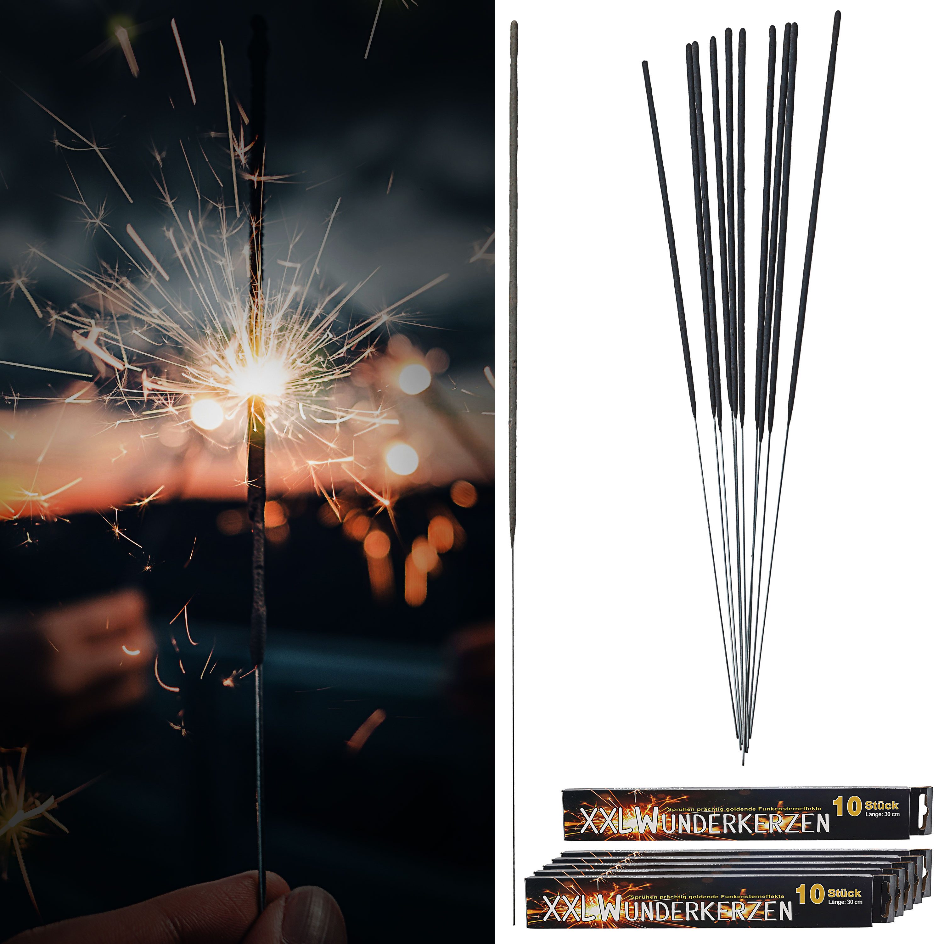 CEPEWA Geburtstagskerze Wunderkerzen XXL 60er Pack Brenndauer 120 Sek. L36c günstig online kaufen