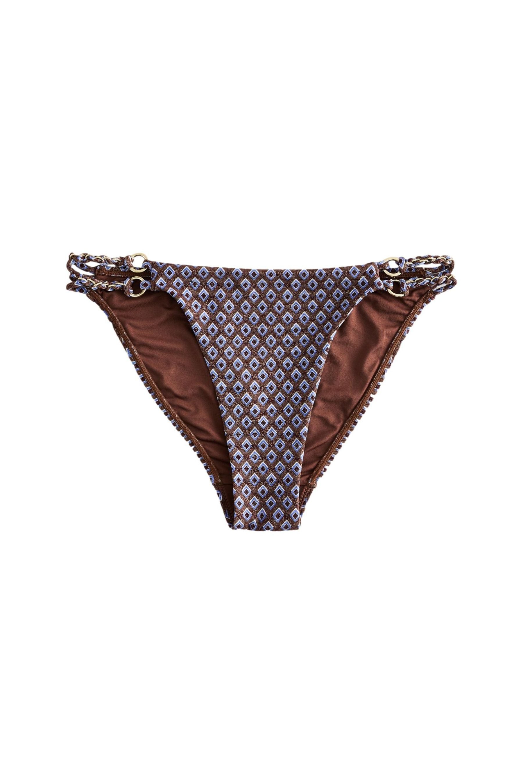 Bikini-Hose Tanga-Bikinihose mit Metalldetails