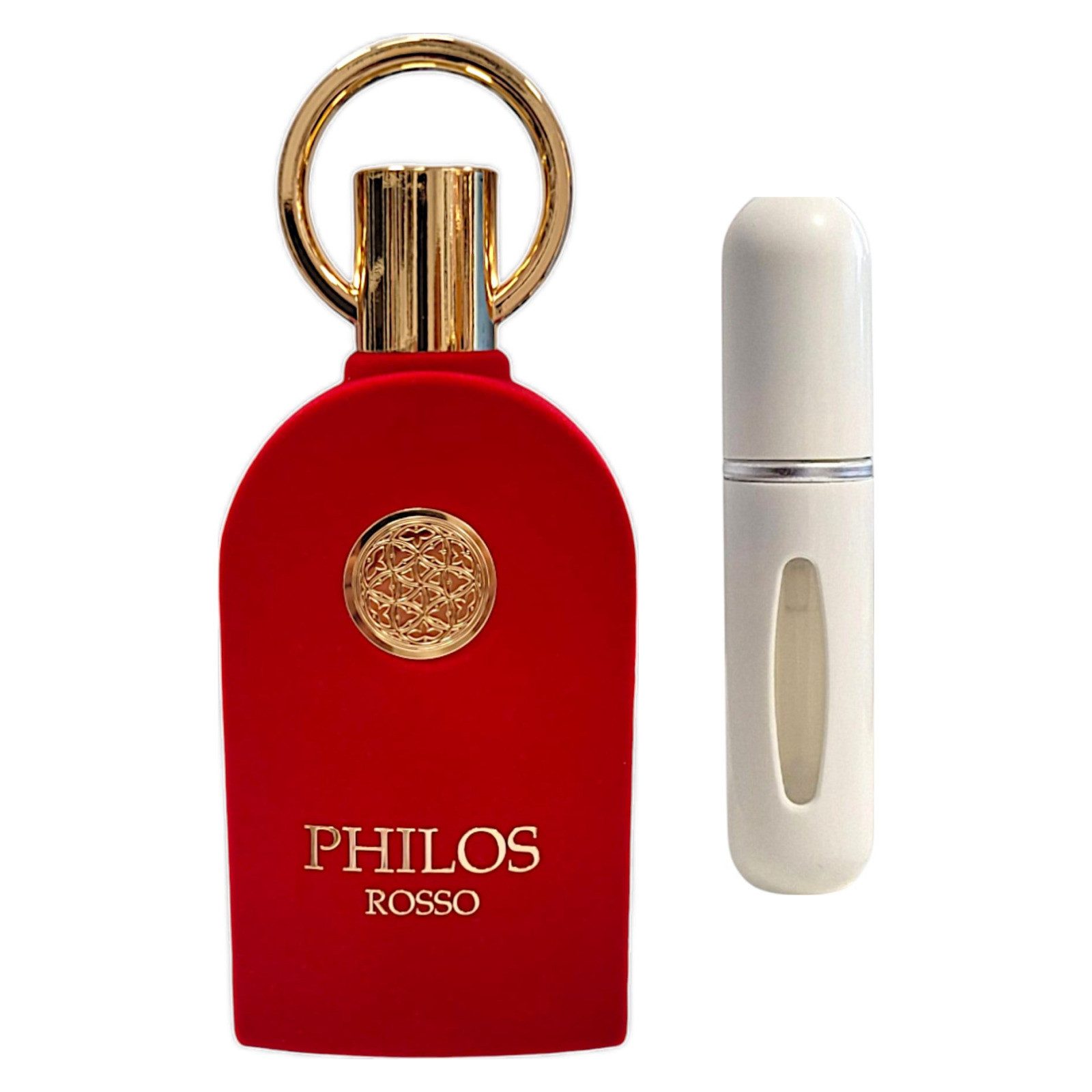 Maison Alhambra Duft-Set Philos Rosso EDP 100ml + Parfümzerstäuber (leer)