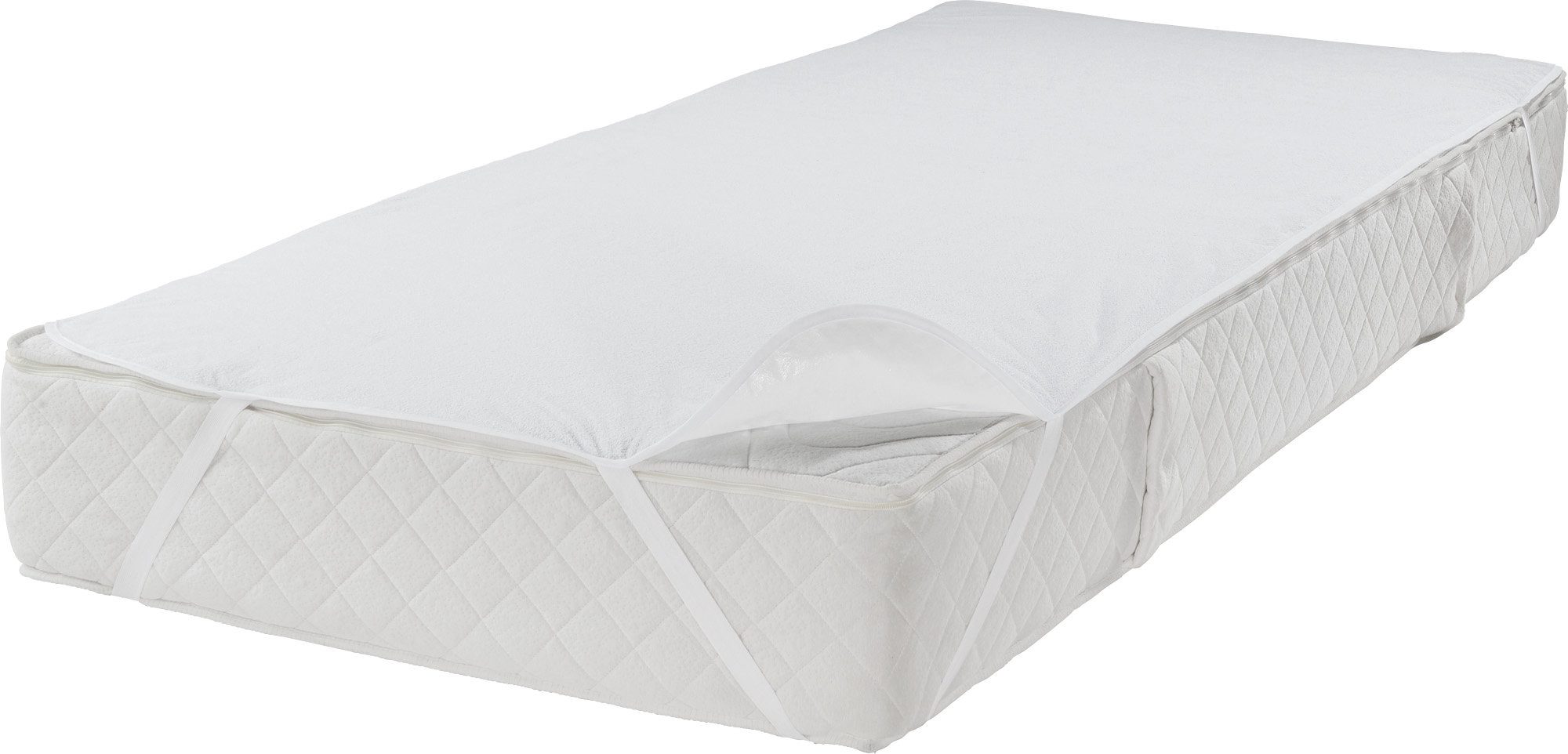 Erwin Müller, Topper Matratzenauflage "Gera" wasserdicht/kochfest, Frottee Uni