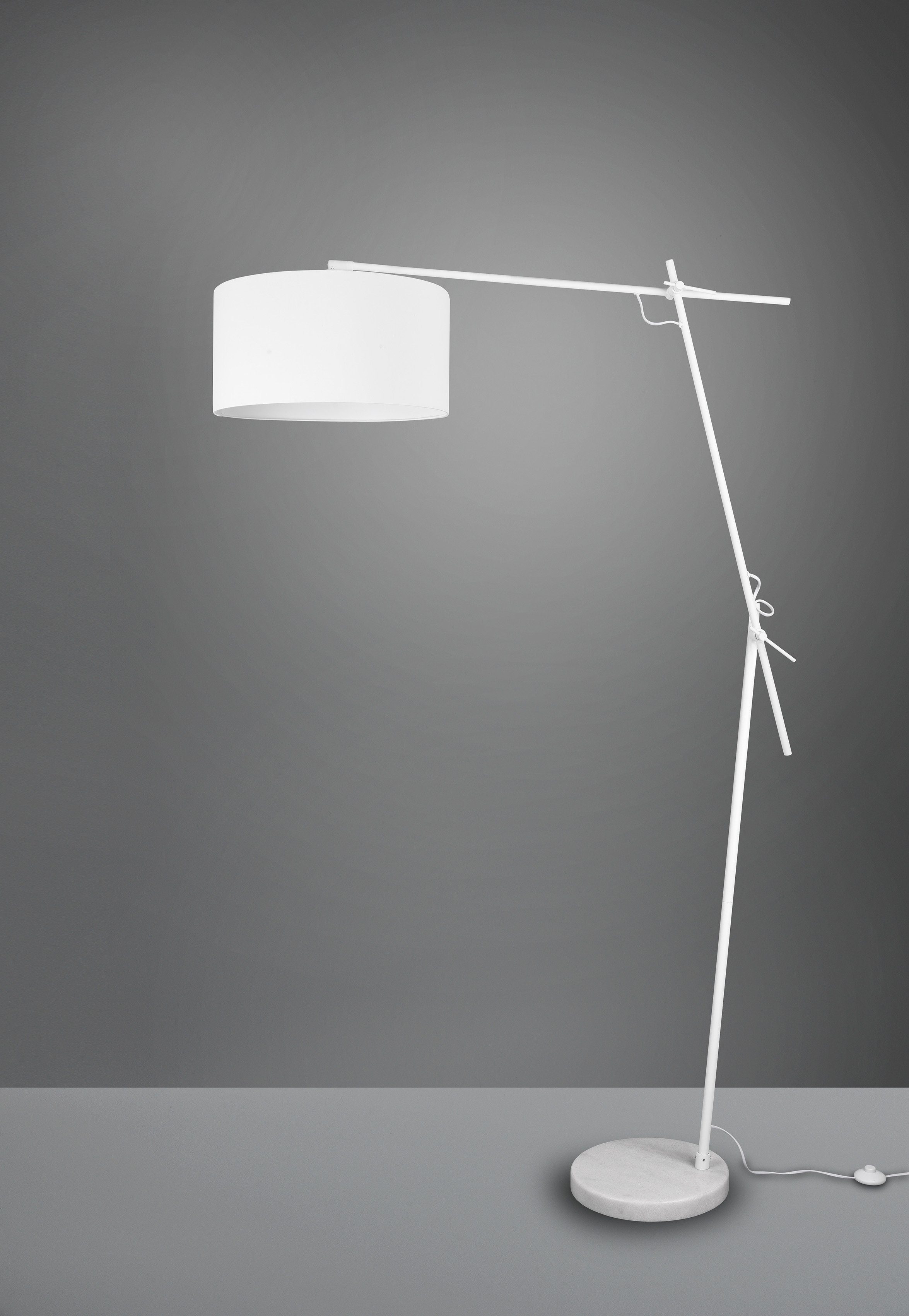 TRIO Leuchten Stehlampe PONTE, Ein-/Ausschalter, ohne Leuchtmittel, Höhe  168cm, schwenkbar; E27 Leuchtmittel frei wählbar, Fussschalter