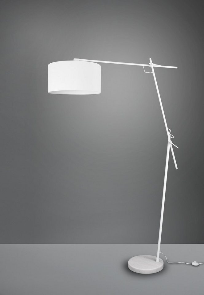 TRIO Leuchten Stehlampe PONTE, Ein-/Ausschalter, ohne Leuchtmittel, Höhe  168cm, schwenkbar; E27 Leuchtmittel frei wählbar, Fussschalter