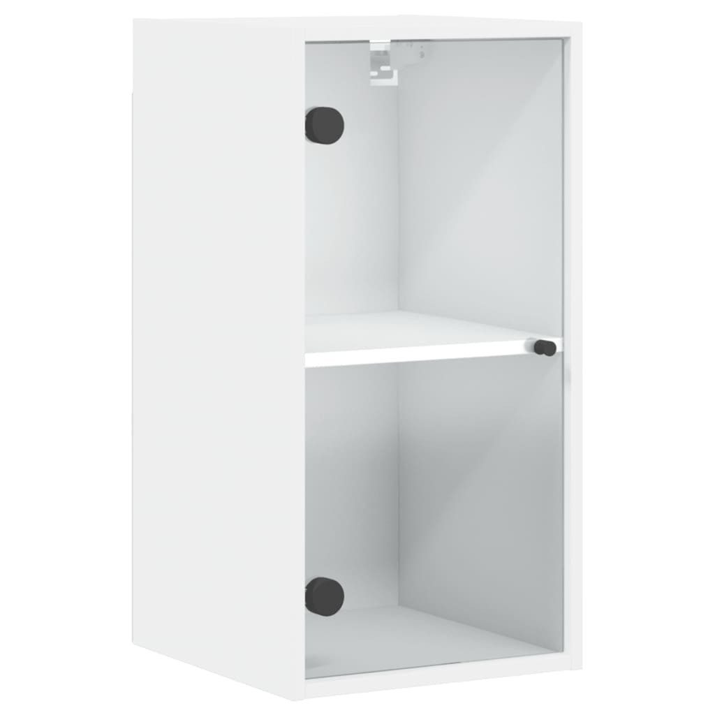 vidaXL Hängeschrank NA Hängeschrank Wandschrank mit Glastüren Weiß 35x37x68,5 cm