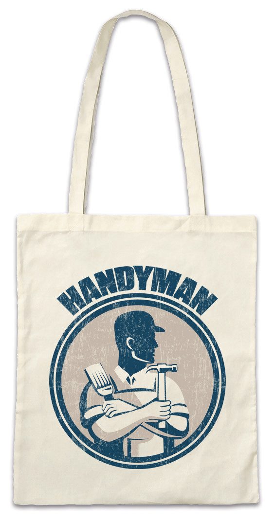 Beuteltasche Handyman II Stofftasche Handwerk Handwerker Heimwerker Hausmeister