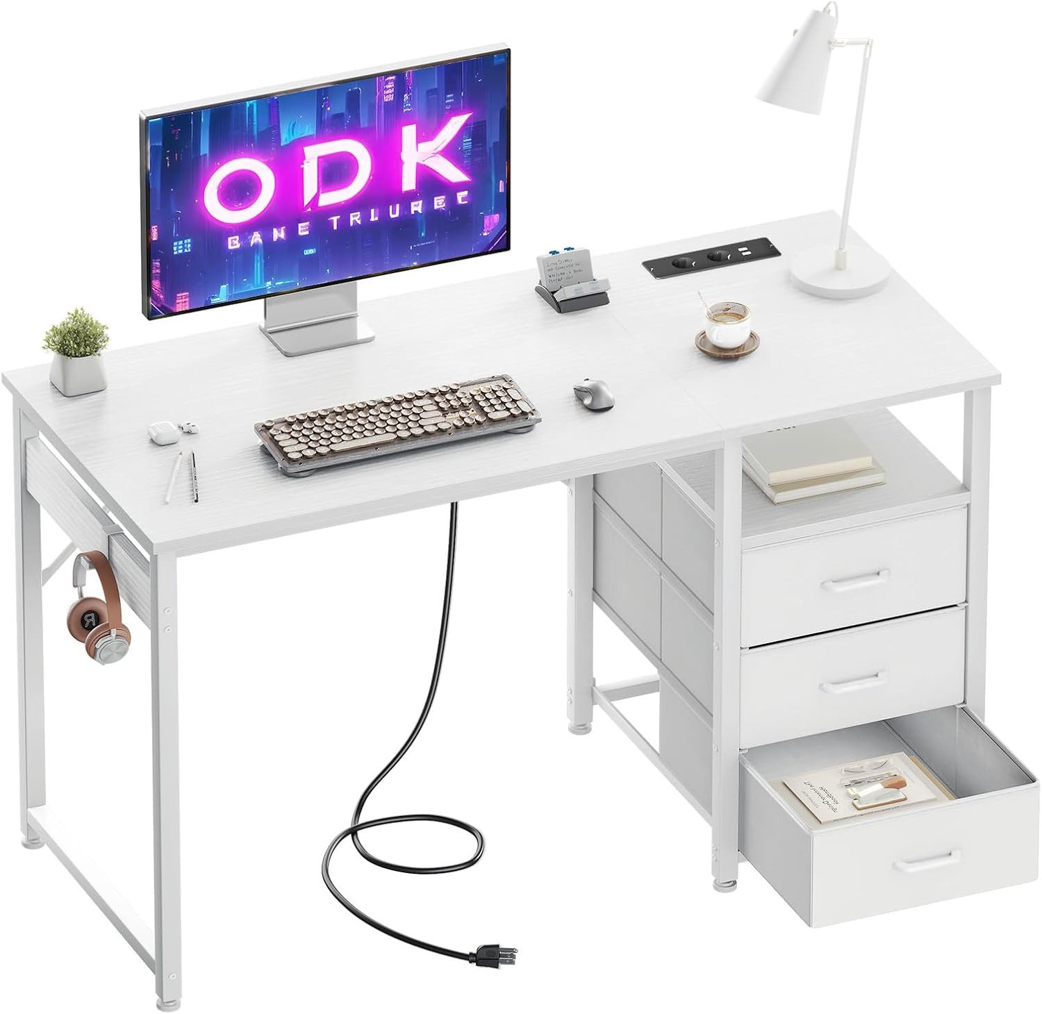 ODK Schreibtisch ODK Schreibtisch mit Schubladen, 120x48x75.5cm Bürotisch günstig online kaufen