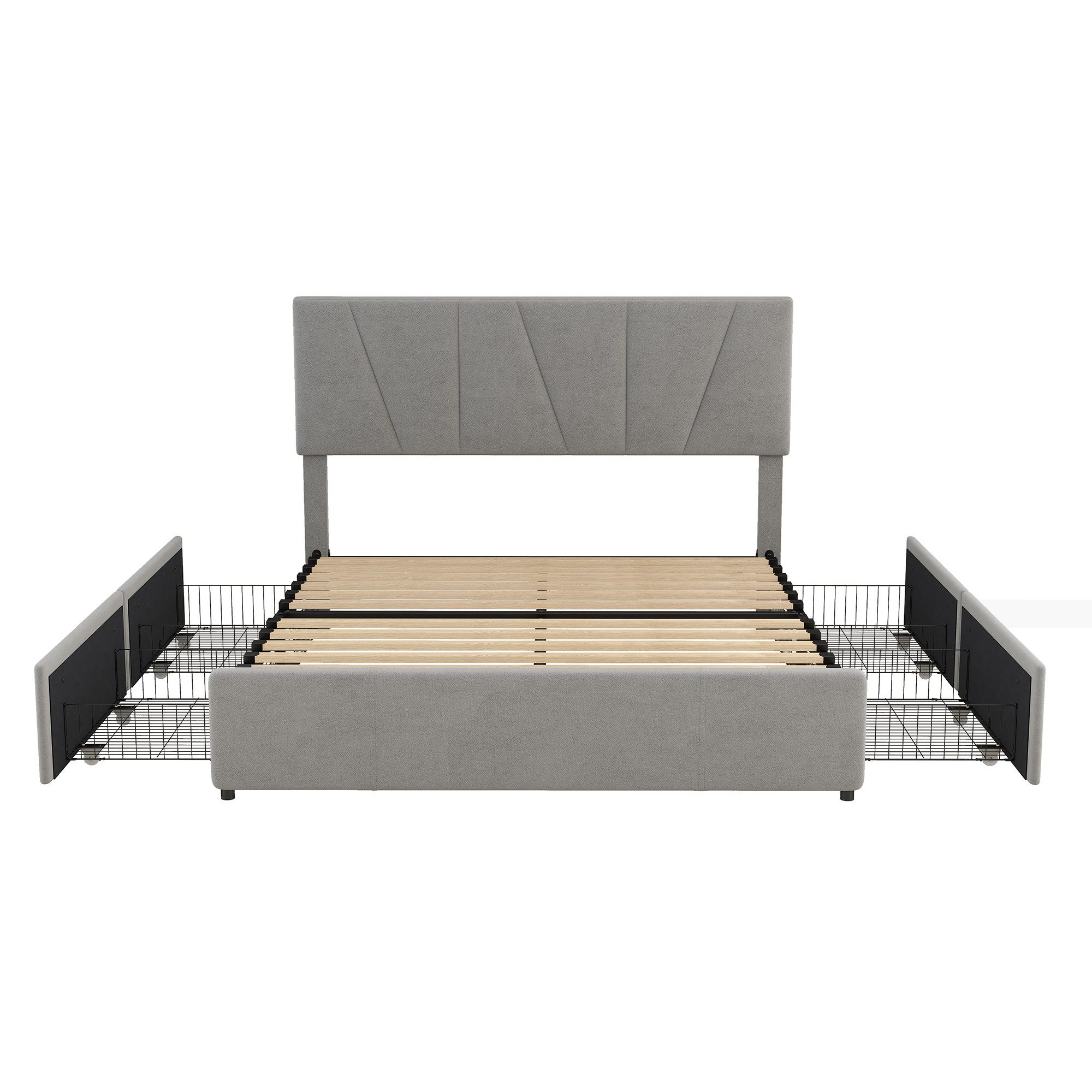 SOFTWEARY Polsterbett (Doppelbett mit Lattenrost und günstig online kaufen