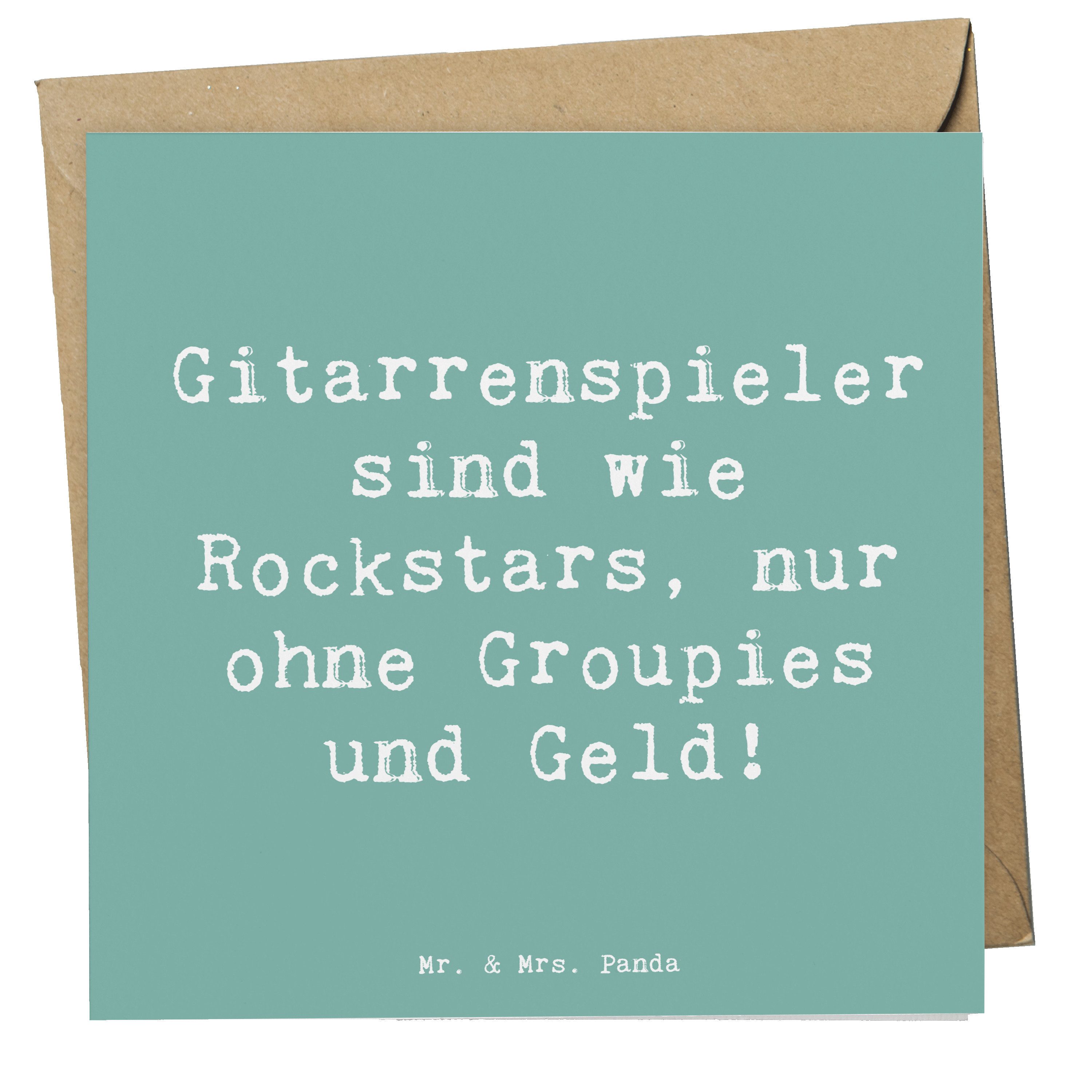Grußkarte Gitarre Helden - Meeresbrise - Geschenk, Leidenschaft, Glückwunschkar