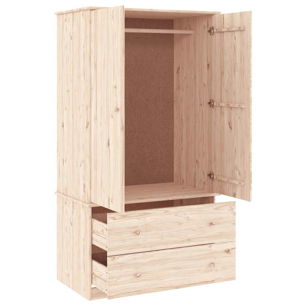 vidaXL Kleiderschrank Kleiderschrank ALTA 90x55x170 cm Massivholz Kiefer (1-St)