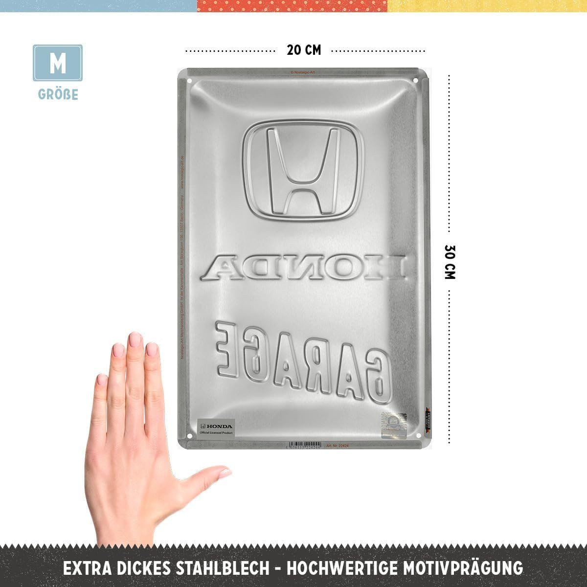 Nostalgic-Art Metallschild Blechschild 20 x 30cm - Honda AM - Garage