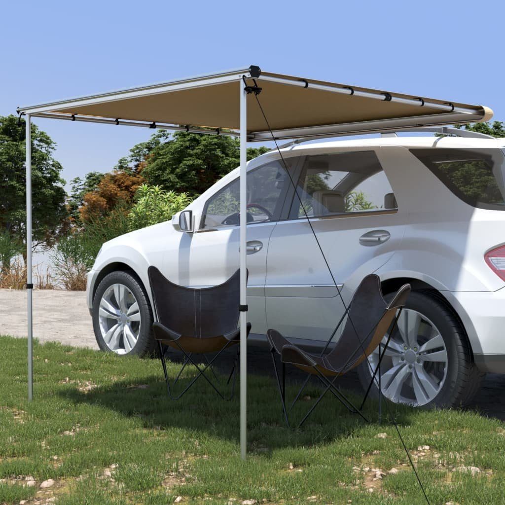 vidaXL Kuppelzelt Wohnwagen-Markise 2x2x2,15 m Beige, (1 tlg)