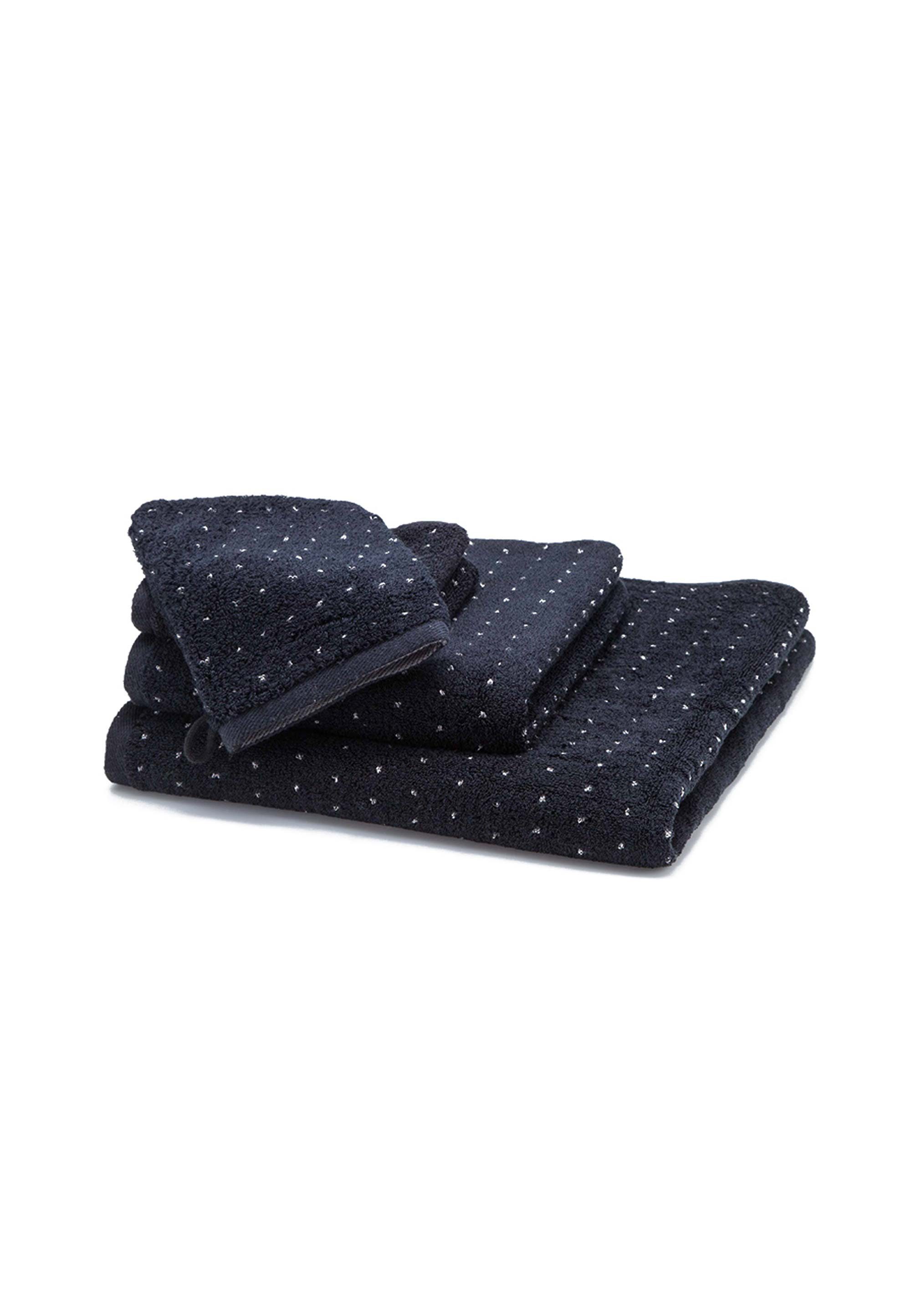 grace Classic, spa schwarz mit grand Punkte-Design Handtuch (1-St), grau,