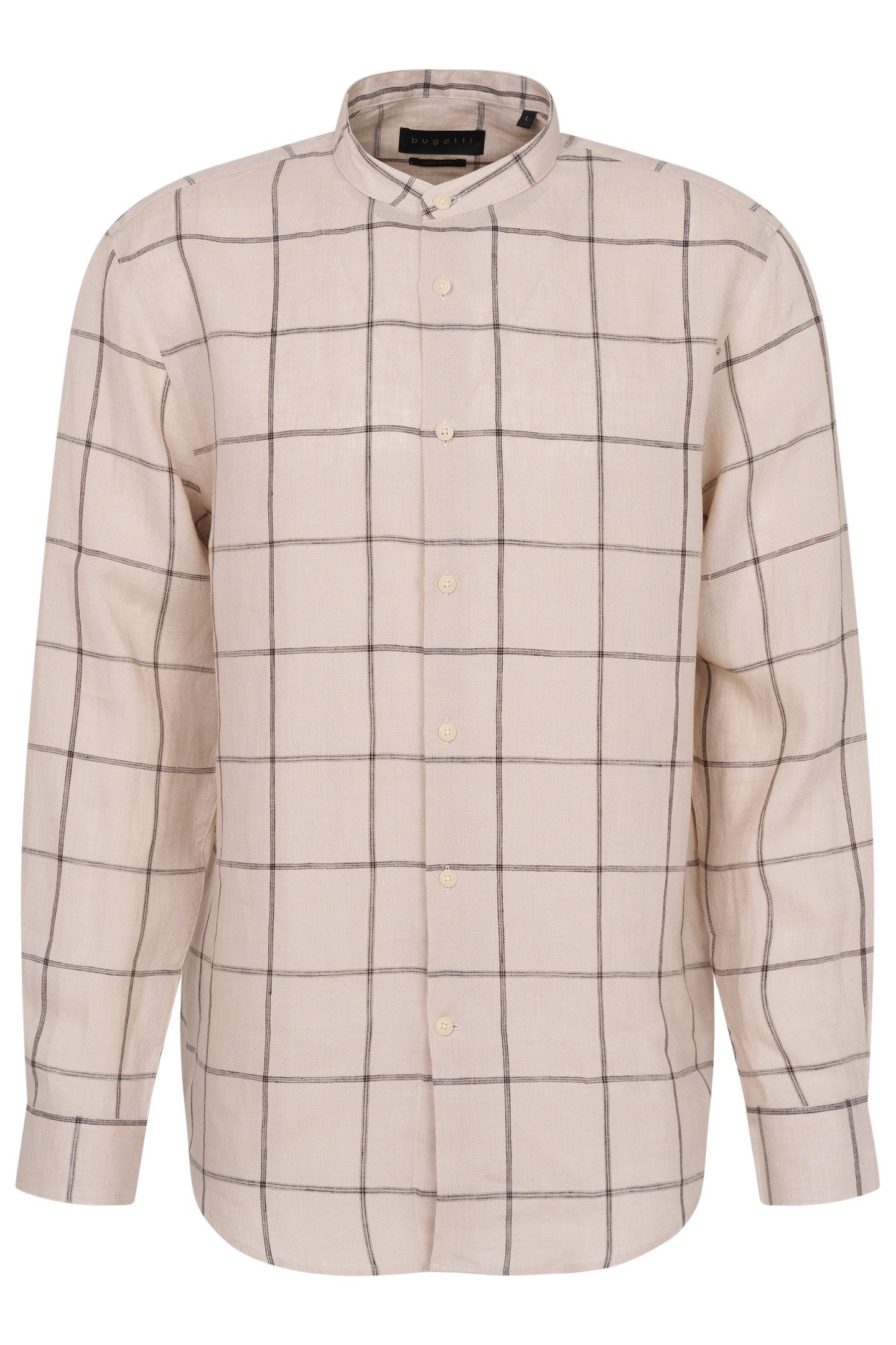 bugatti Langarmhemd mit Karo-Muster