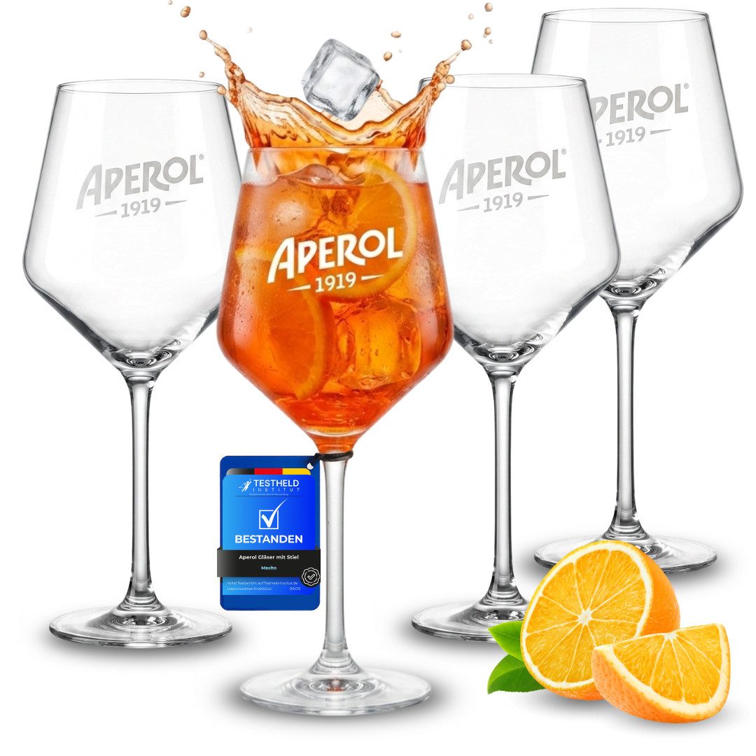 Maxito Cocktailglas als Aperol Spritz Gläser von hervorragender Qualität mit 400 ml, 4-tlg.
