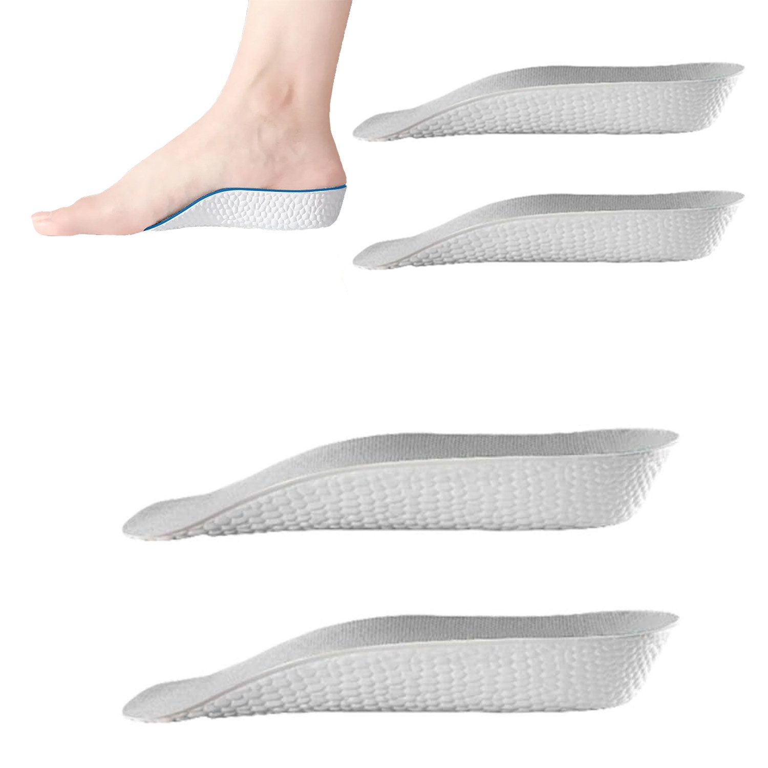 Refttenw Einlegesohlen 2 Paar Schuheinlagen Erhöhung, Schuherhöhung, Height Increase Insoles (2 Paar)