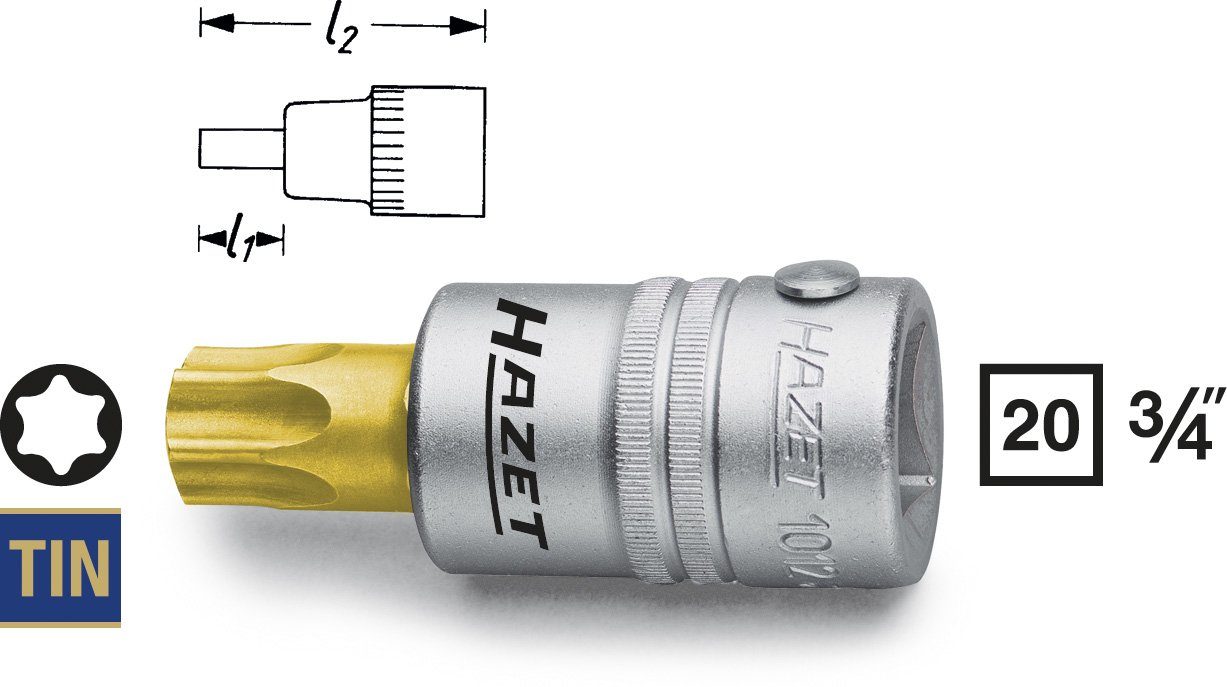 HAZET Steckschlüssel Hazet Schraubendr.-Einsatz, TORX® 1012-T80