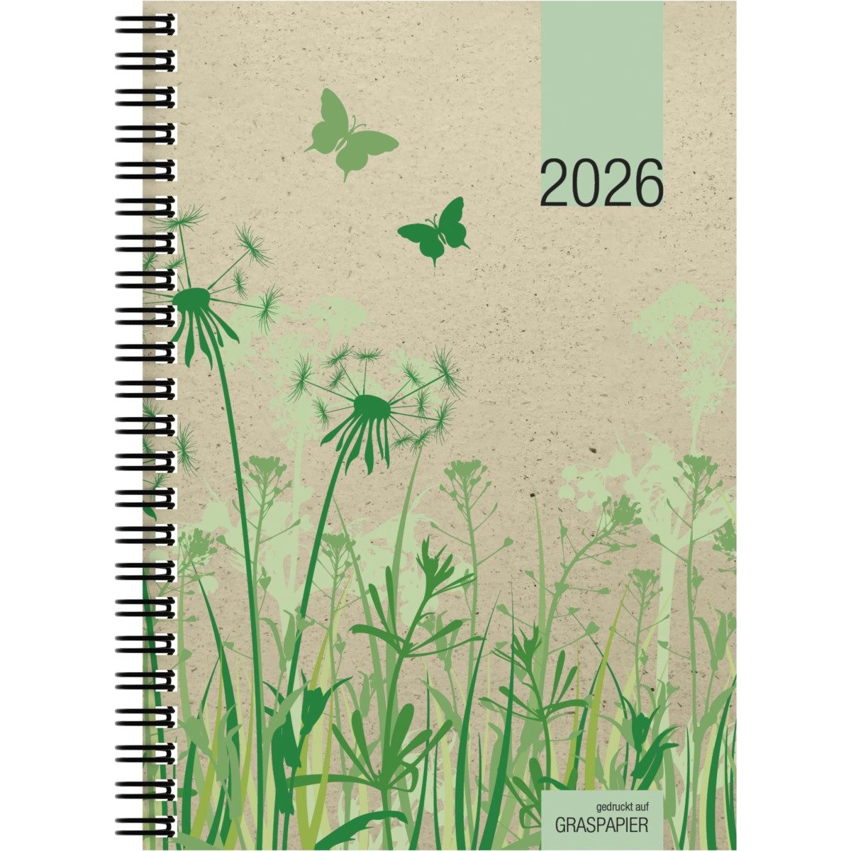 ZETTLER Taschenkalender Wochenbuch 759 Graspapier 13,7x19,6cm 1 Woche/2 Seiten 2026