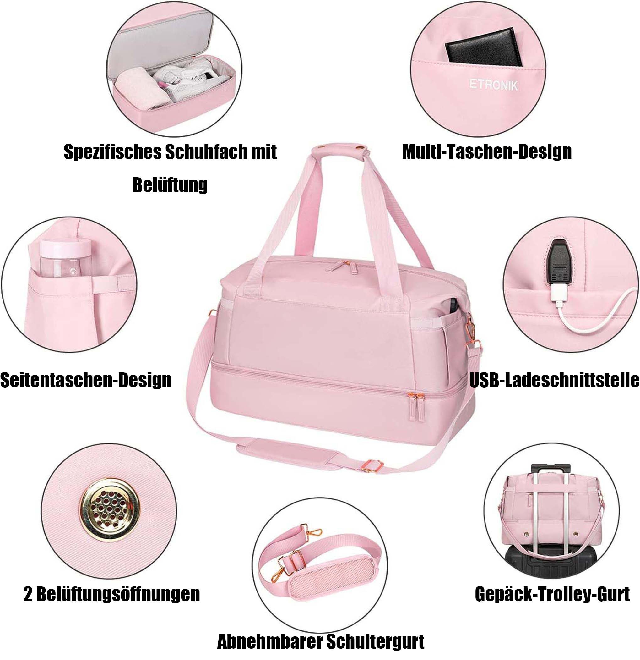 Coonoor Reisetasche Sporttasche mit Schuhfach & Nassfach Trainingstasche günstig online kaufen