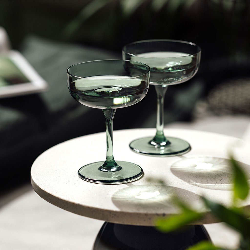 like. by Villeroy & Boch Sektglas Like Sektschale, 2-tlg., Glas, Kristallglas, 2 Stck, spülmaschinenfest