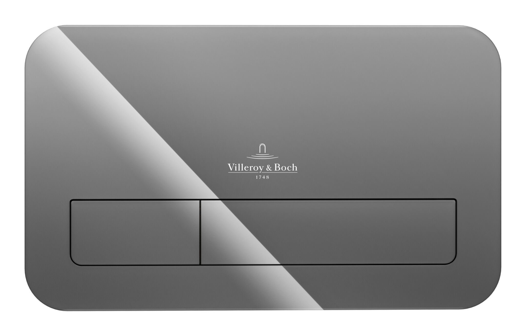 Villeroy & Boch Betätigungsplatte ViConnect Installationssysteme, WC 2-Mengen-Spülung 269 x 60 x 161 mm - Glass Glossy Grey