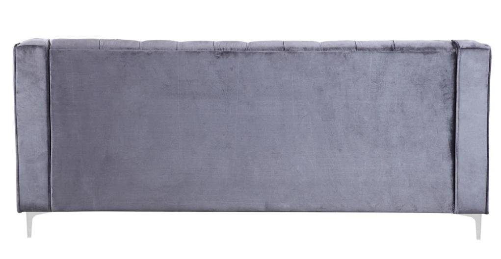 JVmoebel Sofa Silber Sofa, Made Grau Modern Dreisitzer Europe Chesterfield Couchen Design in Stoff