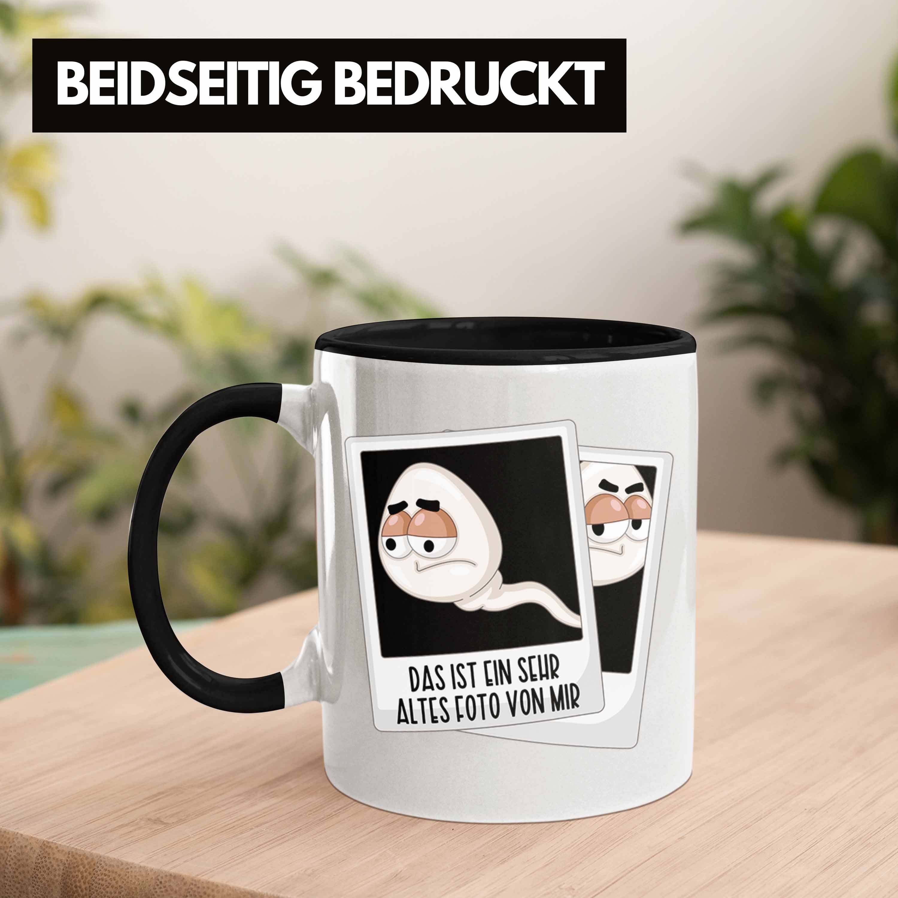 Schwarz Lustig Männer Trendation Witzig Tasse - Coole Geschenk Sprüche Tasse Fun Männer Trendation Herren Funny Spermium Spruch