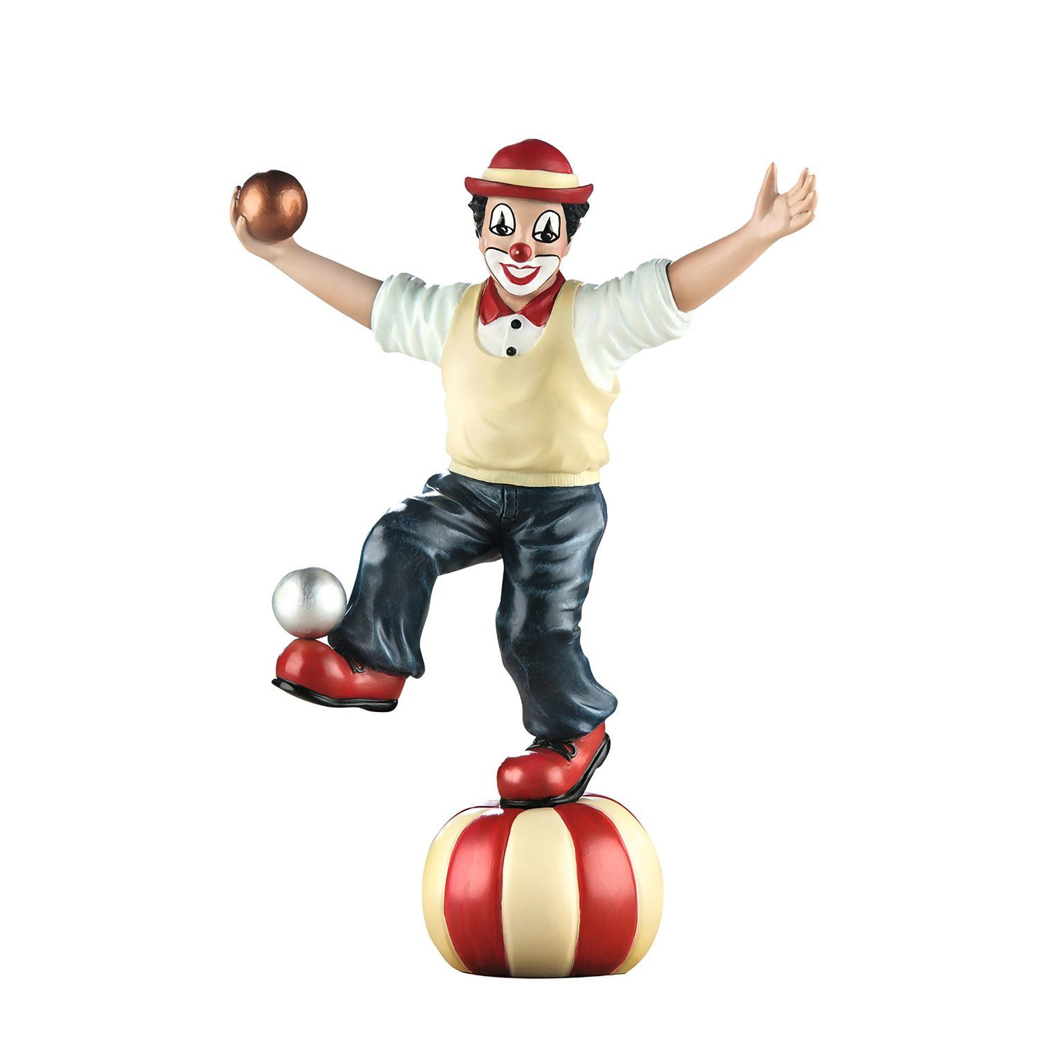 Handbemalte Clown-Figur 'Gildeclown Der Akrobat' – 18 Cm Sammlerstück Für Vitrine & Wohnzimmerdeko