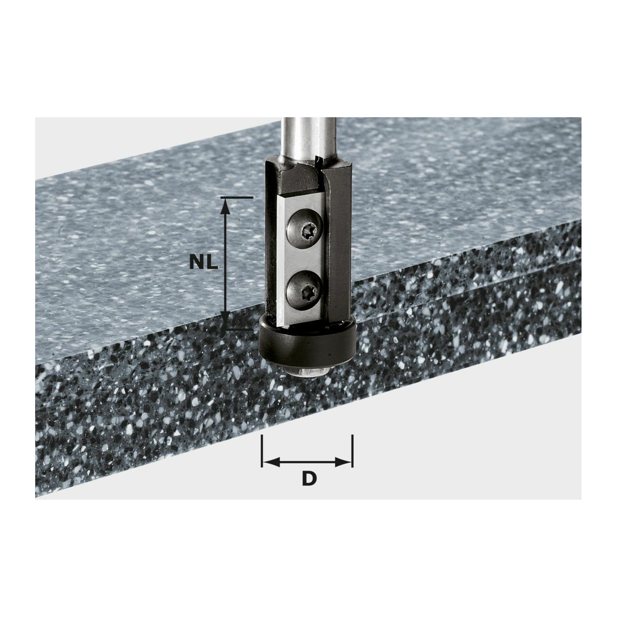 FESTOOL Fräse Festool Wendeplatten-Bündigfräser HW Schaft 12 mm D21/30WM (mit