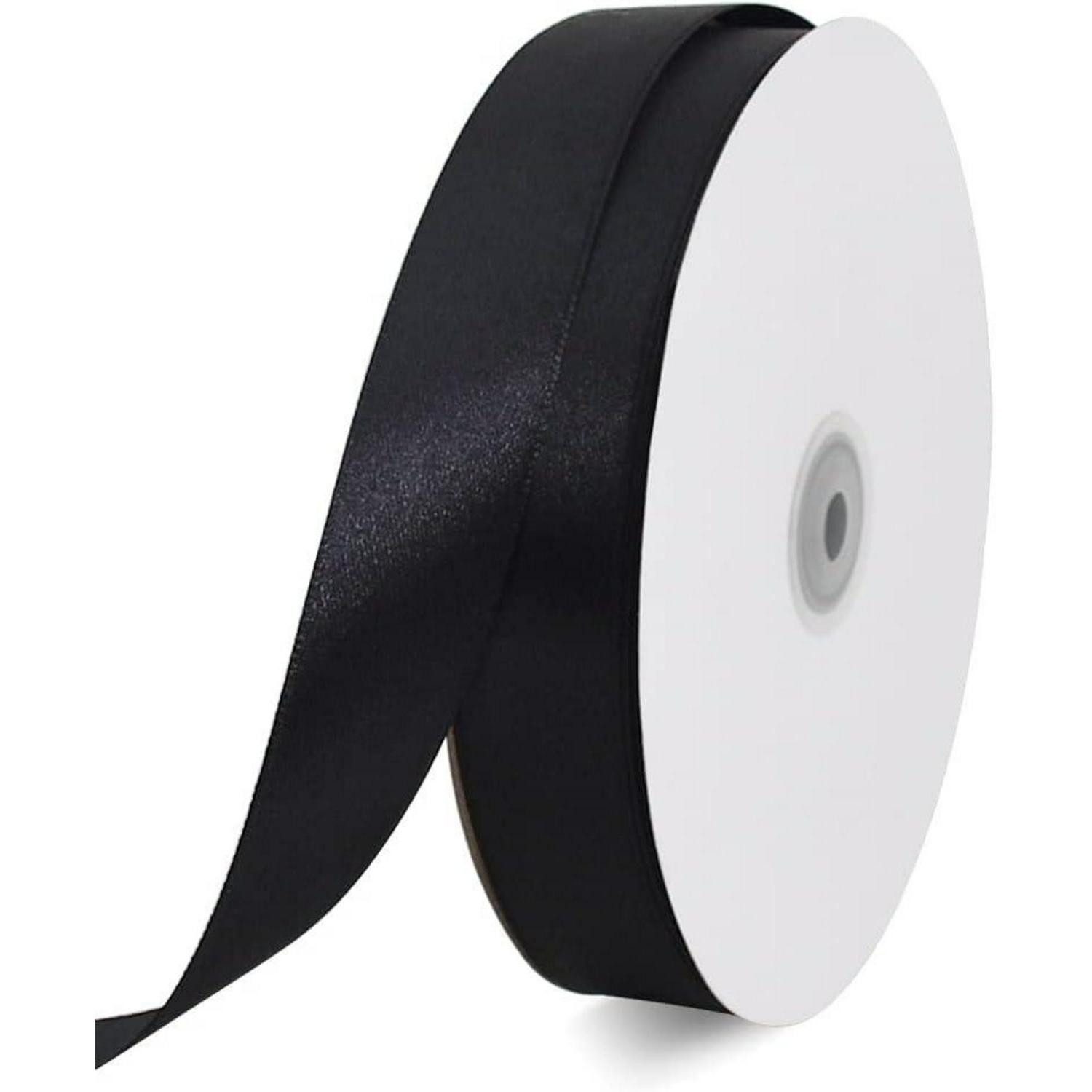 LuxusKollektion Satinband Satinband schwarz 25mm