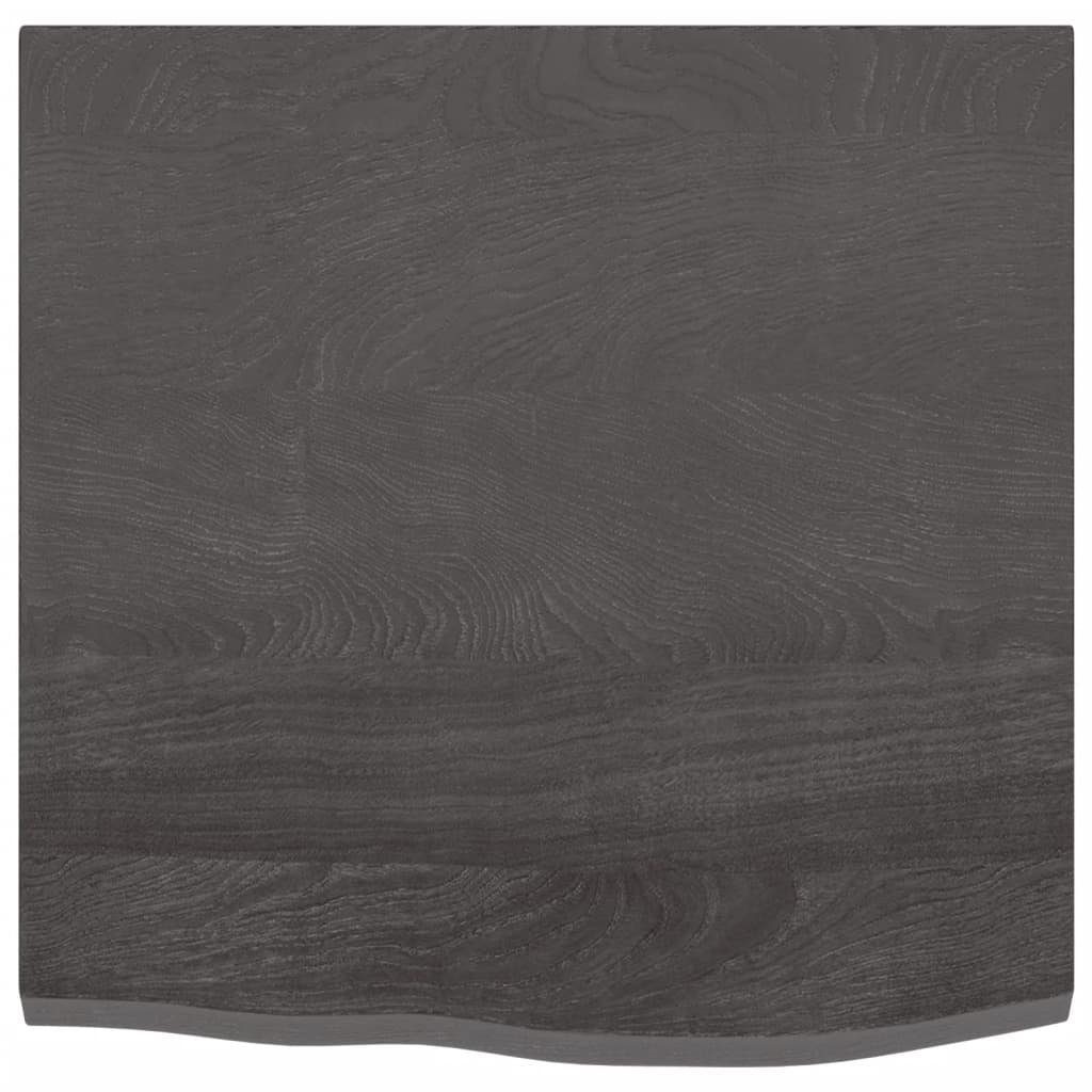 60x60x2 Tischplatte Eiche Dunkelgrau furnicato Behandelt cm Massivholz
