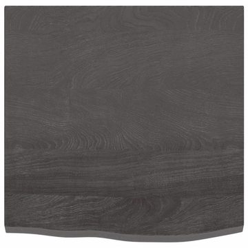 furnicato Tischplatte Dunkelbraun 60x60x2 cm Massivholz Eiche Behandelt