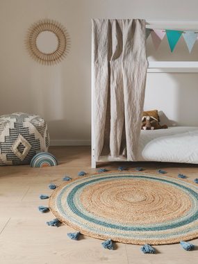 Kinderteppich Lovis, benuta, rund, Höhe: 5 mm, Kunstfaser, Berber, Ethno-Style, Wohnzimmer