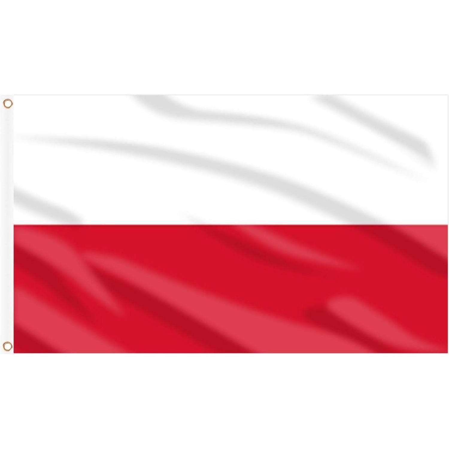 LuxusKollektion Flagge Flagge Polen 90x150cm Messingösen Fußball EM WM 4 Stück Polen Flagge