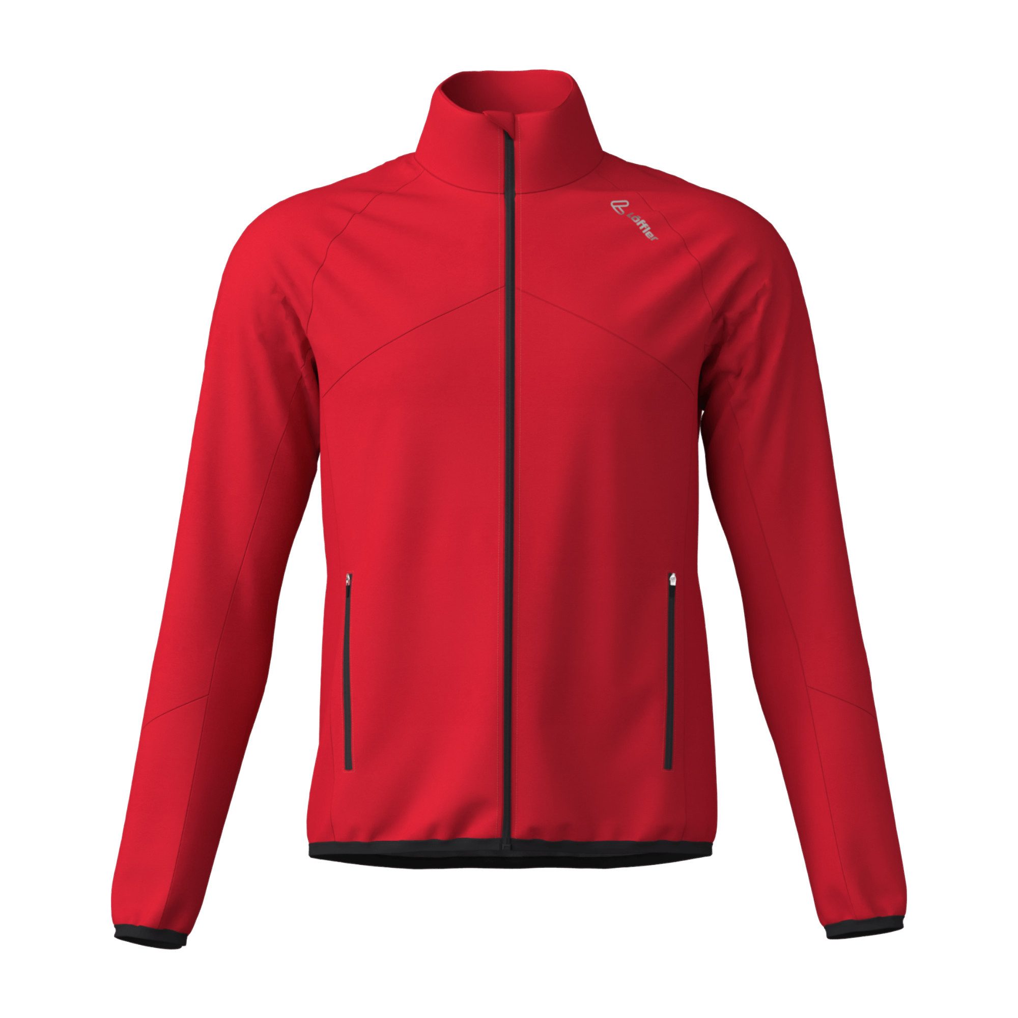 Löffler Softshelljacke Softshell-Laufjacke Alpha AB Light (winddicht, atmungsaktiv) rot