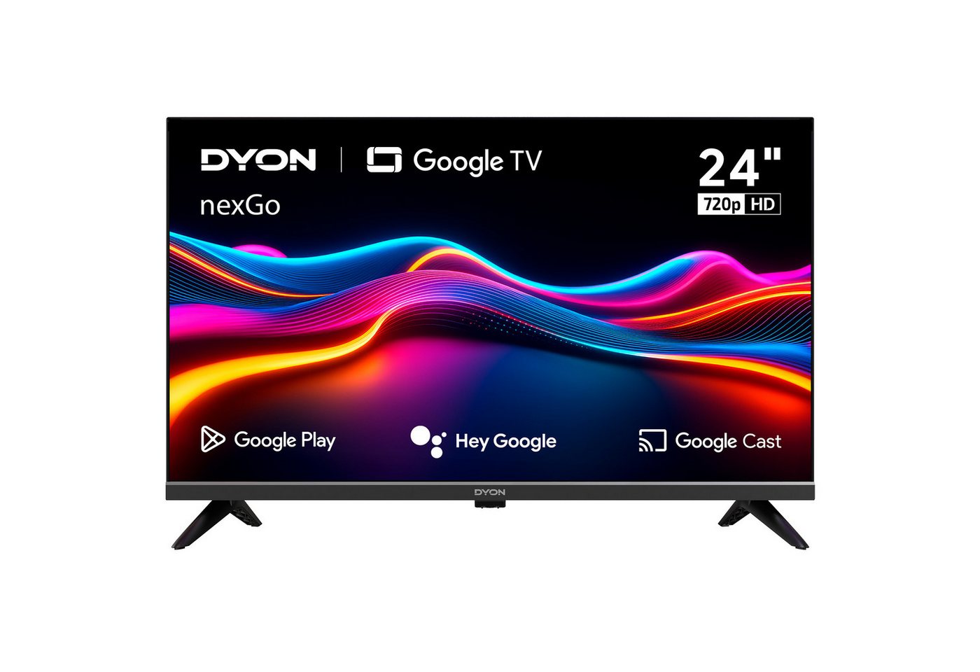 Dyon nexGo 24H LED-Fernseher (60 cm/24 Zoll, HD, Smart-TV, 24" HD Smart-TV mit Sprachsteuerung, Bluetooth, Triple Tuner, Cast)